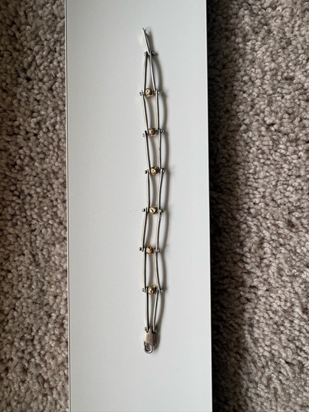 Sterling Silver and Gold Accent Link Bracelet